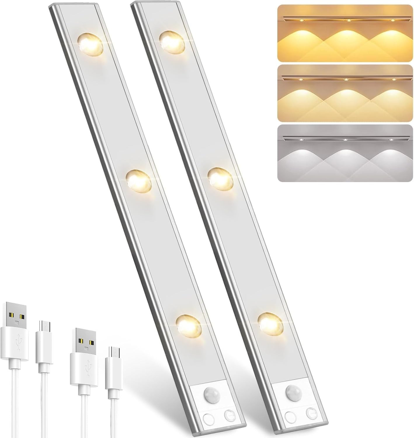 Wireless Rechargeable LED Cabinet Light – Dimmable – Motion & Touch Control || 1 LED || 50CM