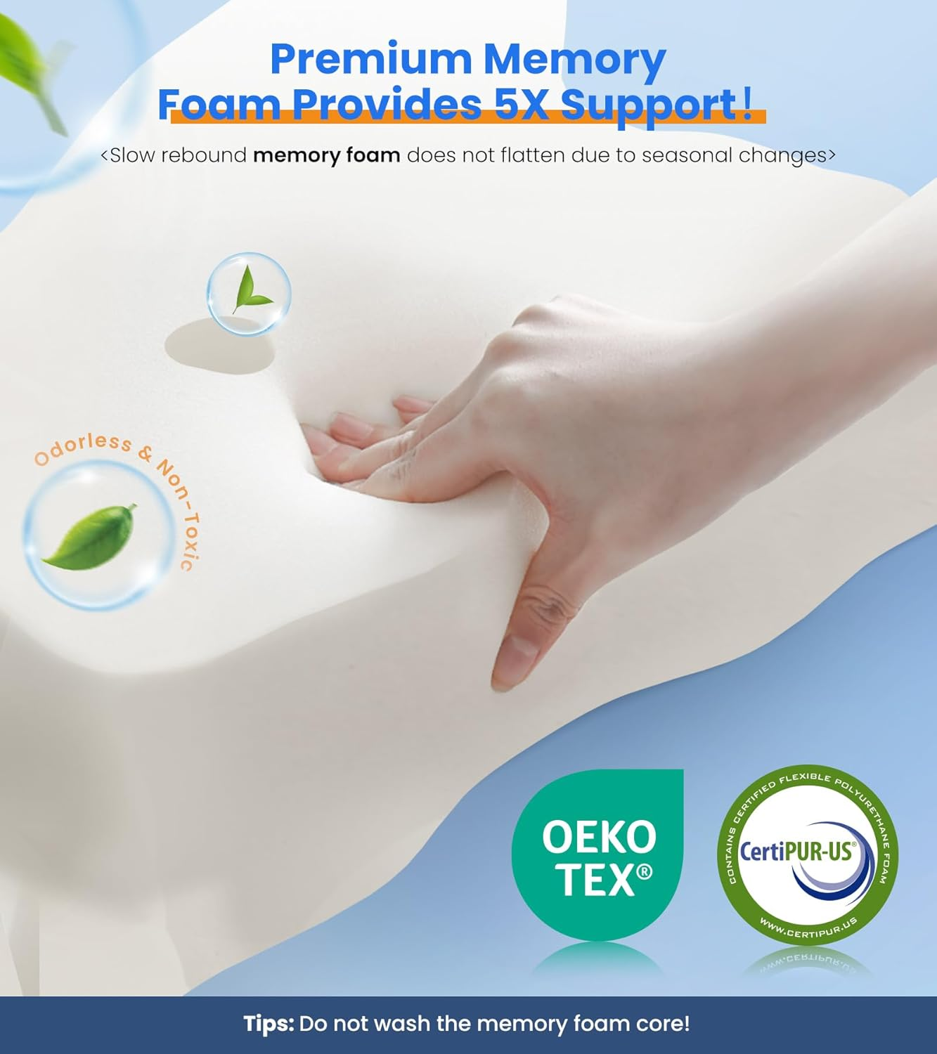 Ergonomic Memory Foam Pillow | Premium Neck & Shoulder Support