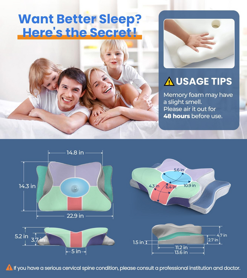 Ergonomic Memory Foam Pillow | Premium Neck & Shoulder Support