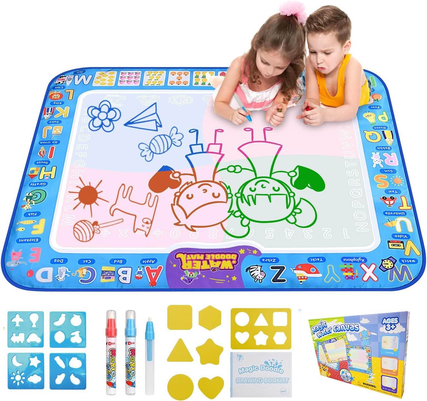 Magic Reusable Water Drawing Mate Book for Kids || 80x100 CM