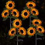 Premium Solar Sunflower Light – আপনার Garden-এর জন্য Perfect Decoration | 6 Flower Head