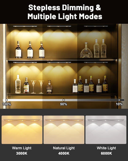 Wireless Rechargeable LED Cabinet Light – Dimmable – Motion & Touch Control || 1 LED || 50CM