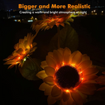 Premium Solar Sunflower Light – আপনার Garden-এর জন্য Perfect Decoration | 6 Flower Head