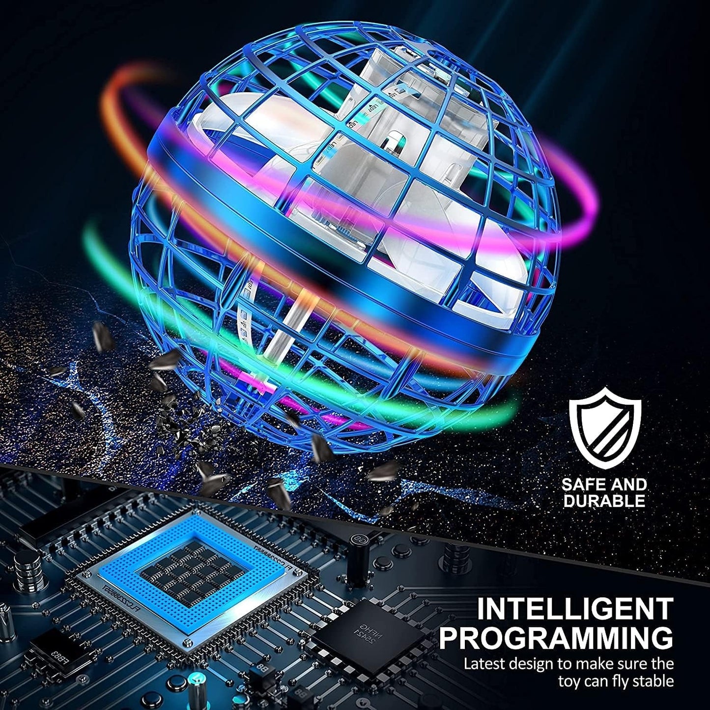 Flying Spinner Toy with LED Lights – Outdoor & Indoor Fun | ম্যাজিক উড়ন্ত বল