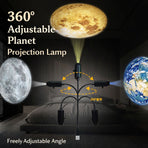Planet Projection Lamp – USB Galaxy Night Light | 10 PCS Planet Plate