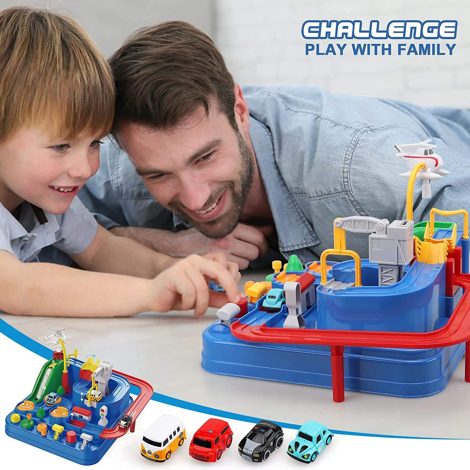 Kids Mechanical Adventure Rescue Game – Educational Puzzle Track Toy with Music | বাচ্চাদের মেকানিক্যাল অ্যাডভেঞ্চার গেম