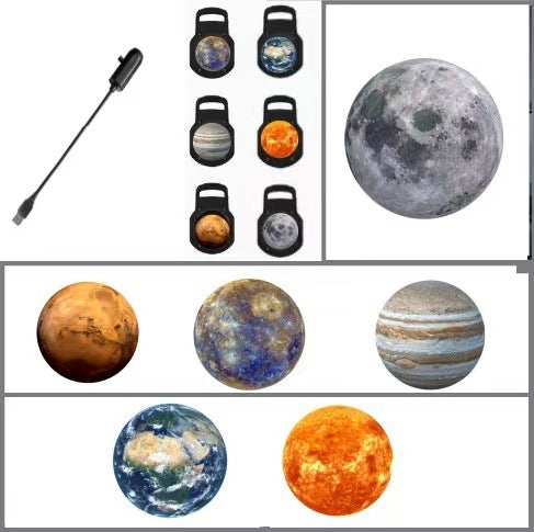 USB Planet Projection Lamp – Earth & Moon Night Light 10 pcs planet