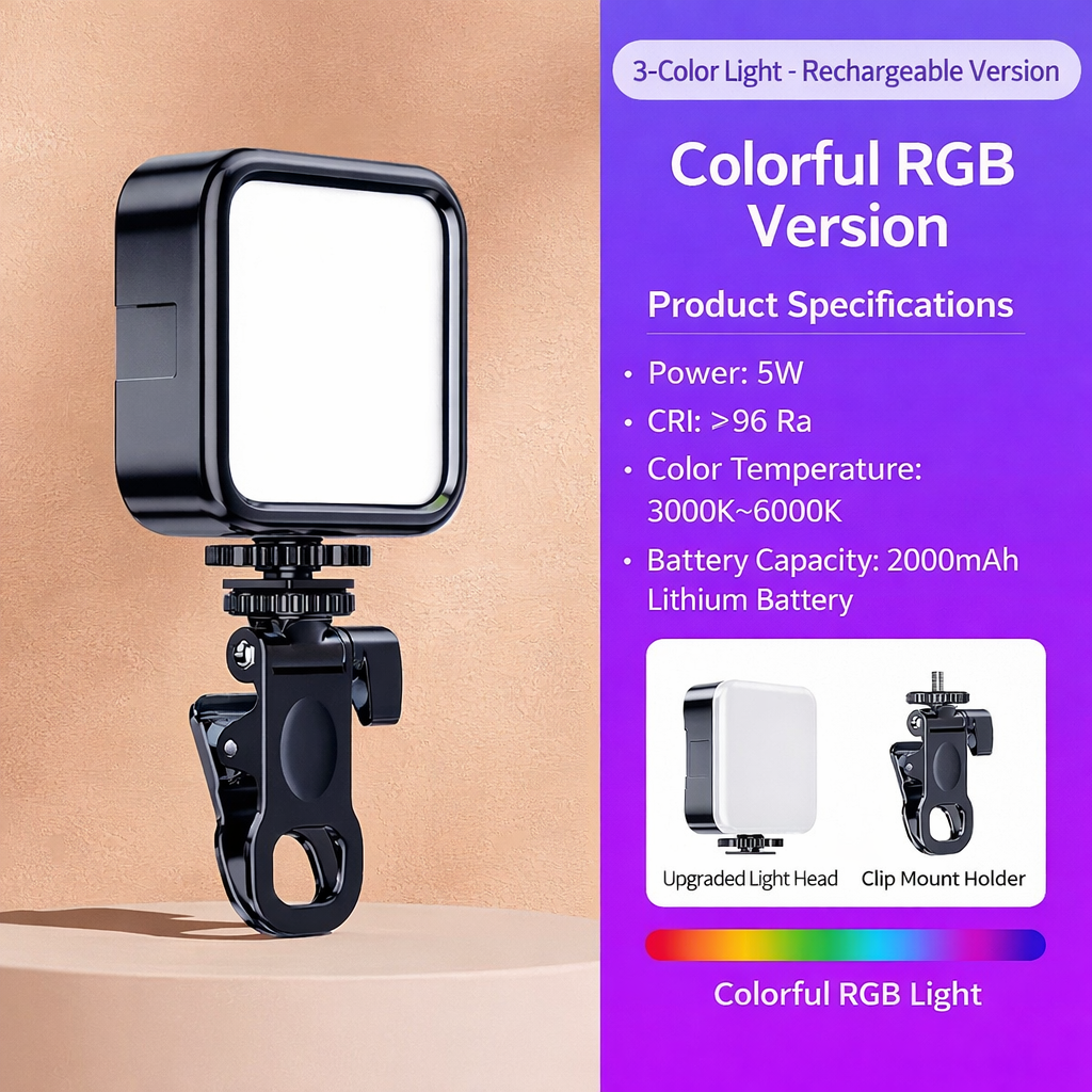 Viral Influencer Light ✨ | Multi-Mood LED Light for Reels, Video & Selfie