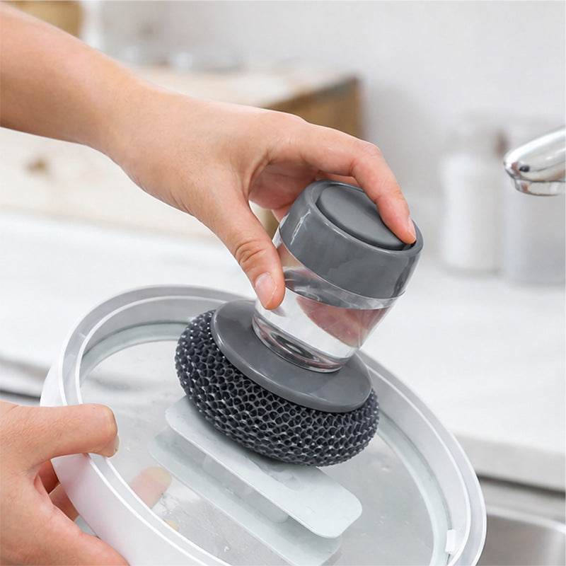 Kitchen Magic Soap Dispenser Scrubber | রান্নাঘরের ম্যাজিক সাবান ডিসপেন্সার স্ক্রাবার (৪টি অতিরিক্ত স্ক্রাবার ফ্রি)