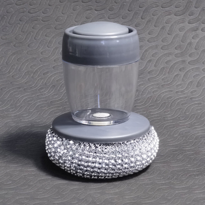 Kitchen Magic Soap Dispenser Scrubber | রান্নাঘরের ম্যাজিক সাবান ডিসপেন্সার স্ক্রাবার (৪টি অতিরিক্ত স্ক্রাবার ফ্রি)