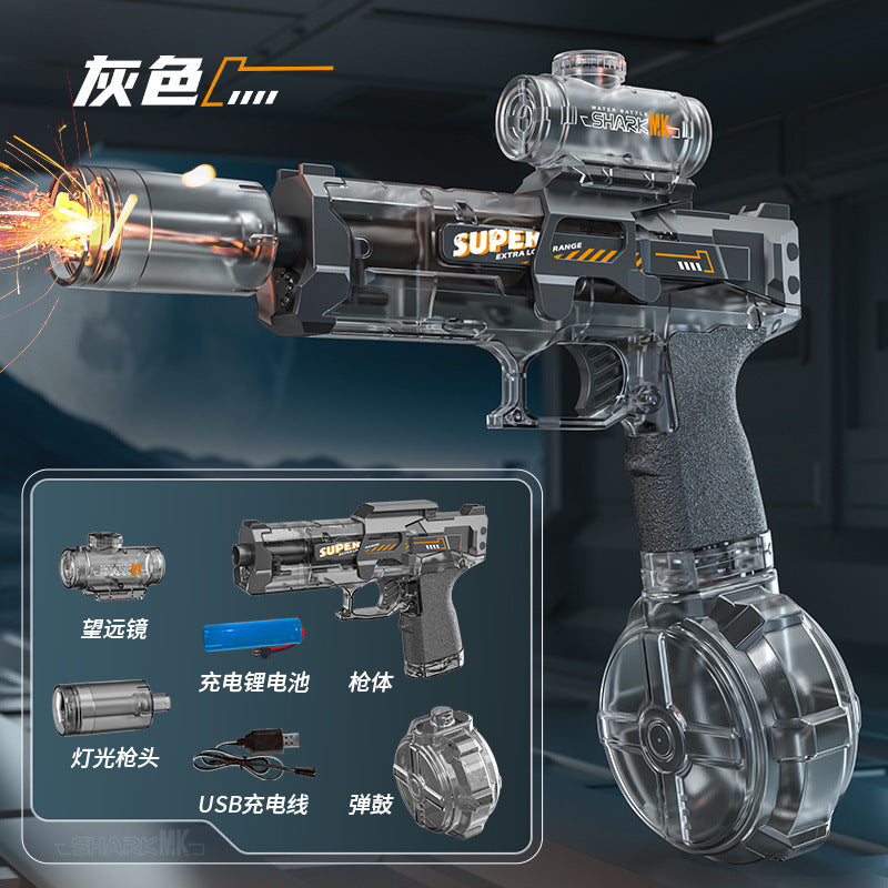 Super Shark Z-Lock Water Shoot Gun | সুপার শার্ক জি-লক ওয়াটার শুট গান (4 মিটার রেঞ্জ + লাইট ইফেক্ট)