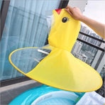 Cute হেড আাম্ব্রেলা রেইনকোট | Duck Head Umbrella Raincoat for Kids (২-৬ বছর)