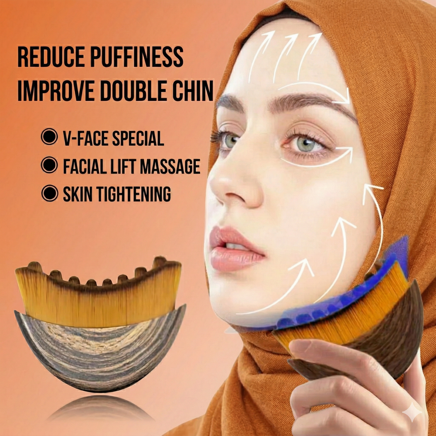 Lymphatic Contour Face Brush | Sculpt, Lift & Say Goodbye to Puffiness