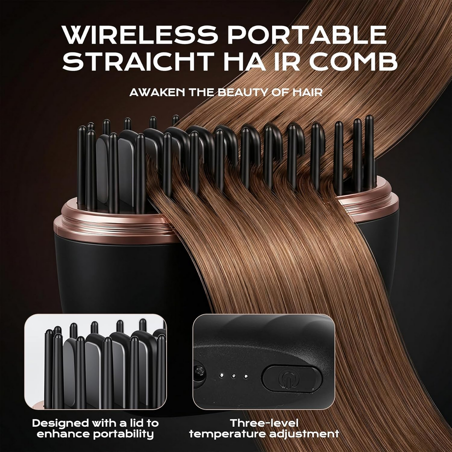 Mini Rechargeable Hair Straightener – Portable Styling Anytime, Anywhere ✨