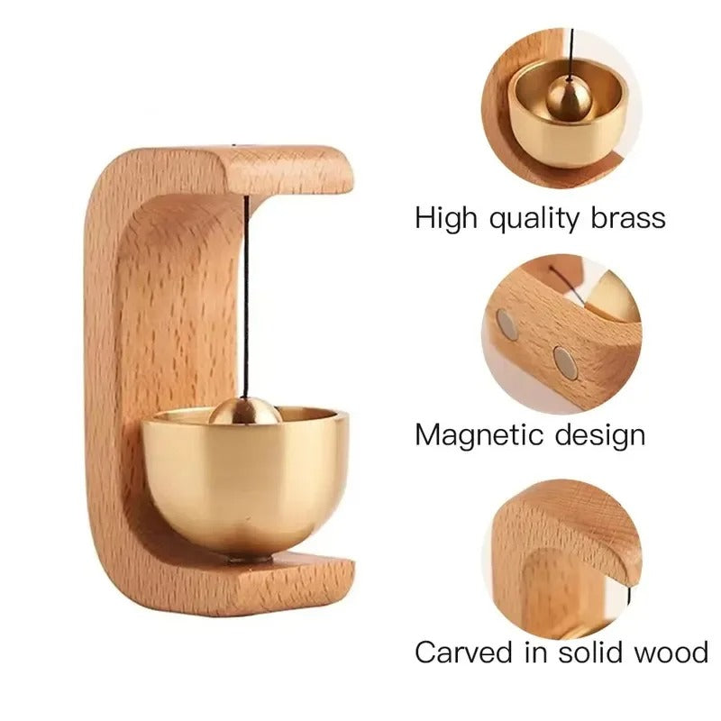 Wind Chime Door Bell 🔔 | Magnetic | Wooden Aesthetic | Copper Tone | ঘরের সৌন্দর্য বাড়ান