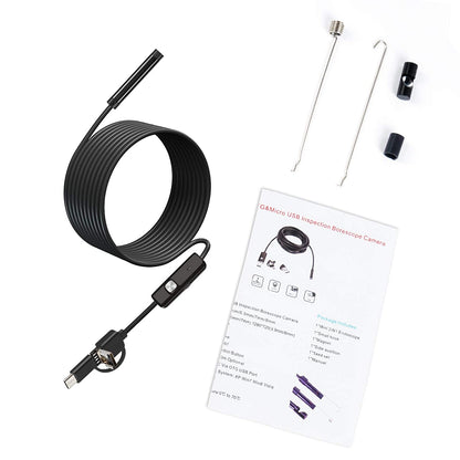 3-in-1 Mini USB Endoscope Camera – HD Waterproof Inspection Camera for Android, Car, Pipe & AC